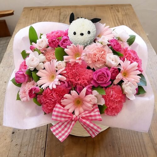 フラワーメッセージお花屋さん ポチャッコ・フラワーアレンジ